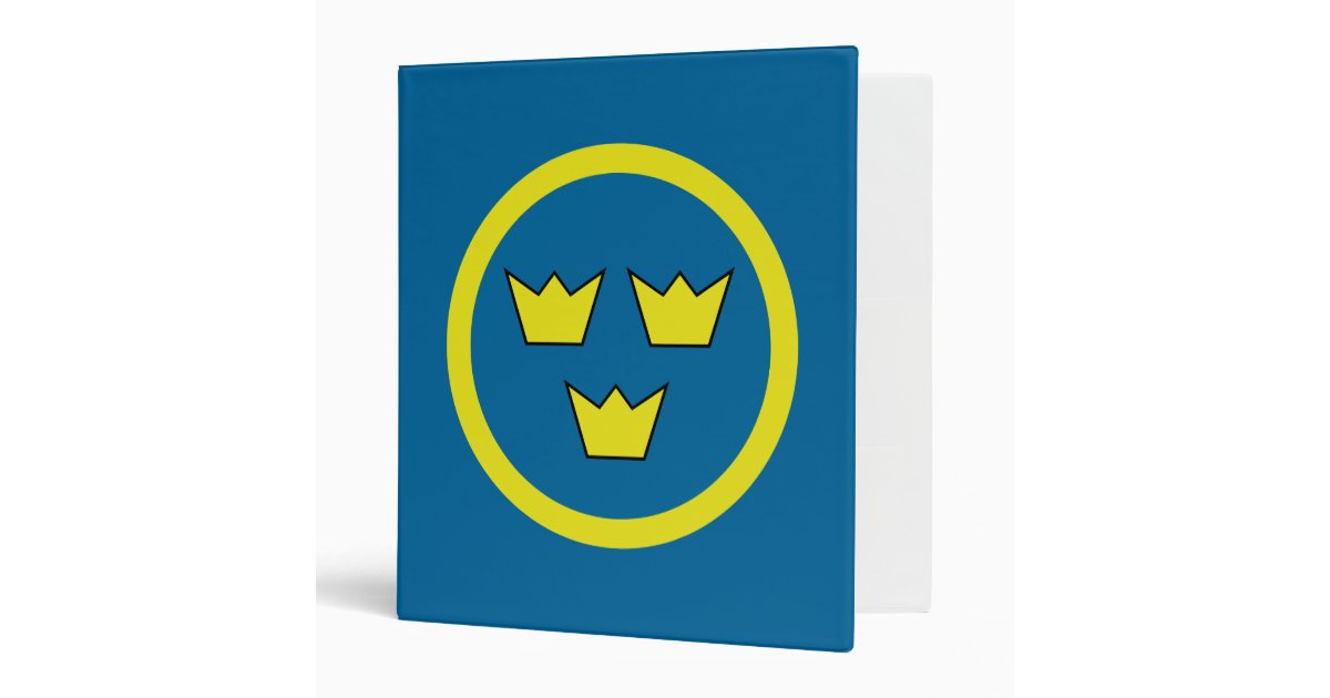 Sweden Three Crowns 3 Ring Binder Zazzle