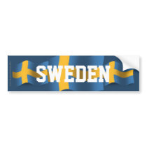 Sweden Waving Flag Bumper Stickers