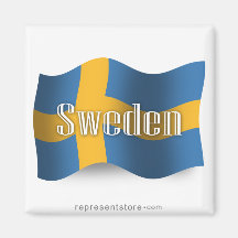 Sweden Waving Flag Magnets