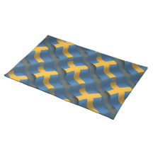 Sweden Waving Flag Place Mats