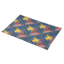 Swedish-American Waving Flag Placemat