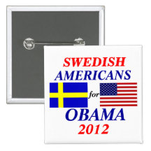 Swedish Americans for  Obama Buttons