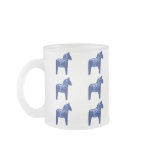 Swedish Blue Dala Horse Pattern mugs