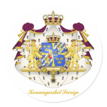 Swedish Coat of Arms Round Stickers