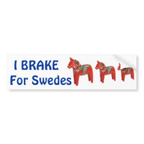 Swedish Dala Horse bumper stickers