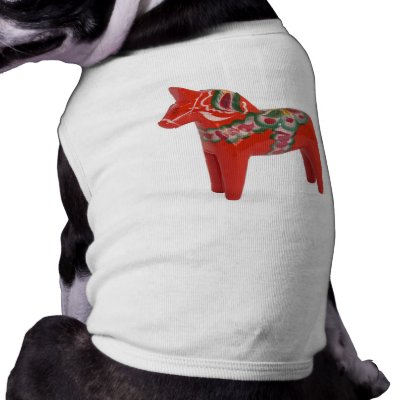 Swedish Dala Horse Pet Clothes by cowboyannie