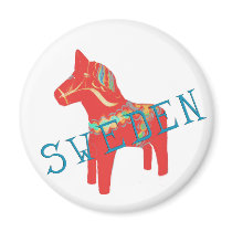 Swedish Dala Horse gifts & greetings Magnets