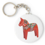 Swedish Dala Horse Keychain