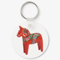 Swedish Dala Horse keychains by cowboyannie Swedish Dala Horse keychains
