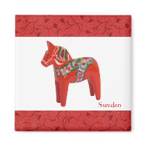 Swedish Dala Horse magnets
