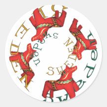 Swedish Dala Horses Sticker