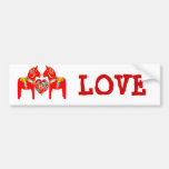 Swedish Dala Horses w Heart bumper stickers