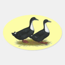 Swedish Ducks Black Sticker