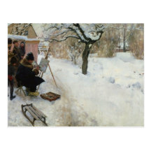 Swedish Farm in Winter Postcards