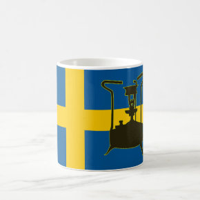 Swedish flag and Paraffin pressure stove Mugs