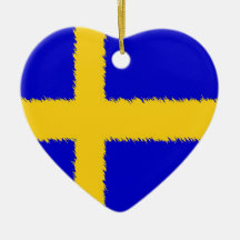 Swedish Flag Christmas Ornaments