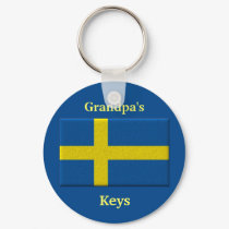 Swedish Flag: Customizable keychains by ScandinavianGifts Swedish Flag: Customizable keychains