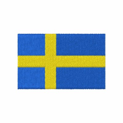 Swedish Flag Embroidered Hooded Sweatshirt Swedish Flag Embroidered Hooded Sweatshirt