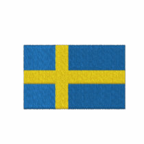 Swedish Flag embroidered shirts