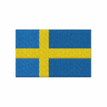 Swedish Flag embroidered shirts