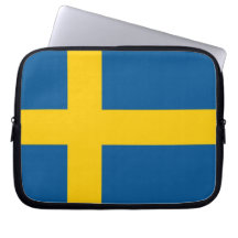Swedish Flag Laptop Sleeve