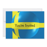 Swedish Flag With Bubble Invitation For Any Occasi
