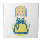 Swedish Girl Matryoshka Tile Swedish Girl Matryoshka Tile