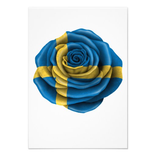 Swedish Rose Flag Custom Announcement (front side)