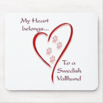 Swedish Vallhund Heart Belongs mousepads by GreyWolfCreation Swedish Vallhund Heart Belongs mousepads