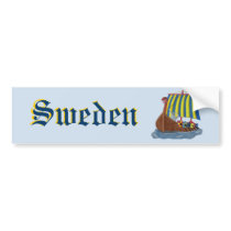 Swedish Viking Ship bumper stickers