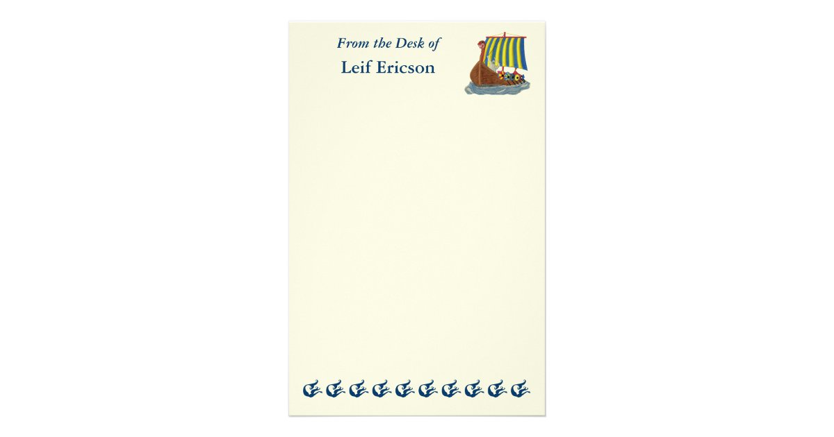 Swedish Viking Ship Stationery Zazzle