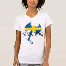 Swedish Viking Sweden flag Axe Shirt