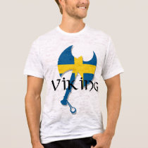 Swedish Viking Sweden flag Axe t-shirts