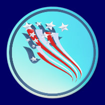 Sweeping American Flag Magnet