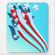 Sweeping American Flag Mousepad