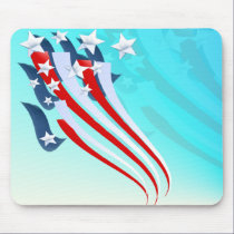 Sweeping American Flag shadowed Mousepad