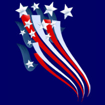Sweeping American Flag T-Shirt