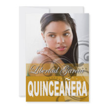 Sweet 15 Quinceañera Photo Birthday Party invitation