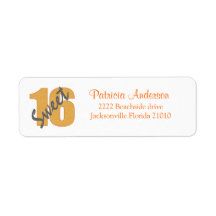 Sweet 16 Address Labels