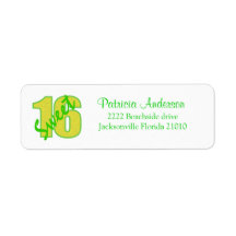 Sweet 16 Address Labels