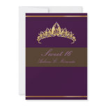Sweet 16/ amethyst tiara custom invites