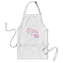 Sweet 16 and Flowers Aprons