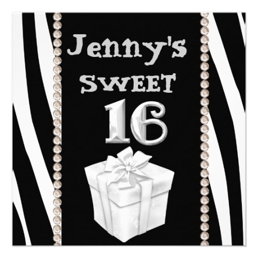 SWEET 16 ANIMAL PRINT Party Invitation