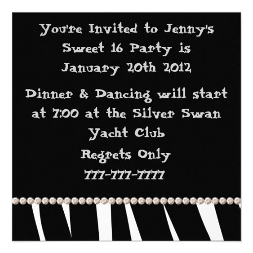 SWEET 16 ANIMAL PRINT Party Invitation