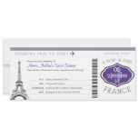 Sweet 16 Birthday Boarding Pass to Paris Personalized Invite