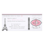 Sweet 16 Birthday Boarding Pass to Paris Invitations