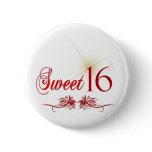 Sweet 16 Birthday Pinback Button