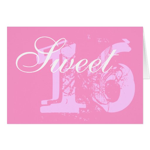 Sweet 16 birthday card