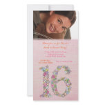 Sweet 16 Birthday Dinner Party Photo Card