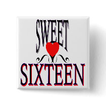 Sweet 16 Birthday Gear Pin